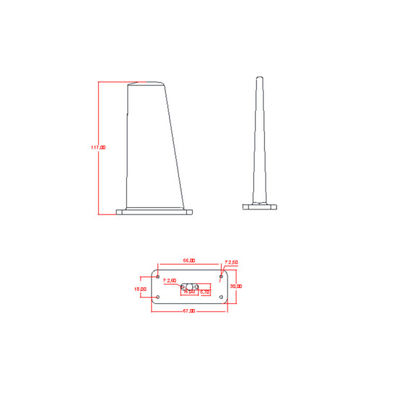 902-928MHz 3dBi SMAK Plastic Shell Blade Antenne