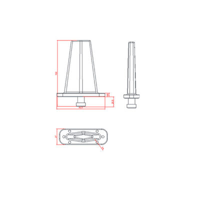 1270-1290MHz 2dBi Blade Antenne Militaire Blade Antenne